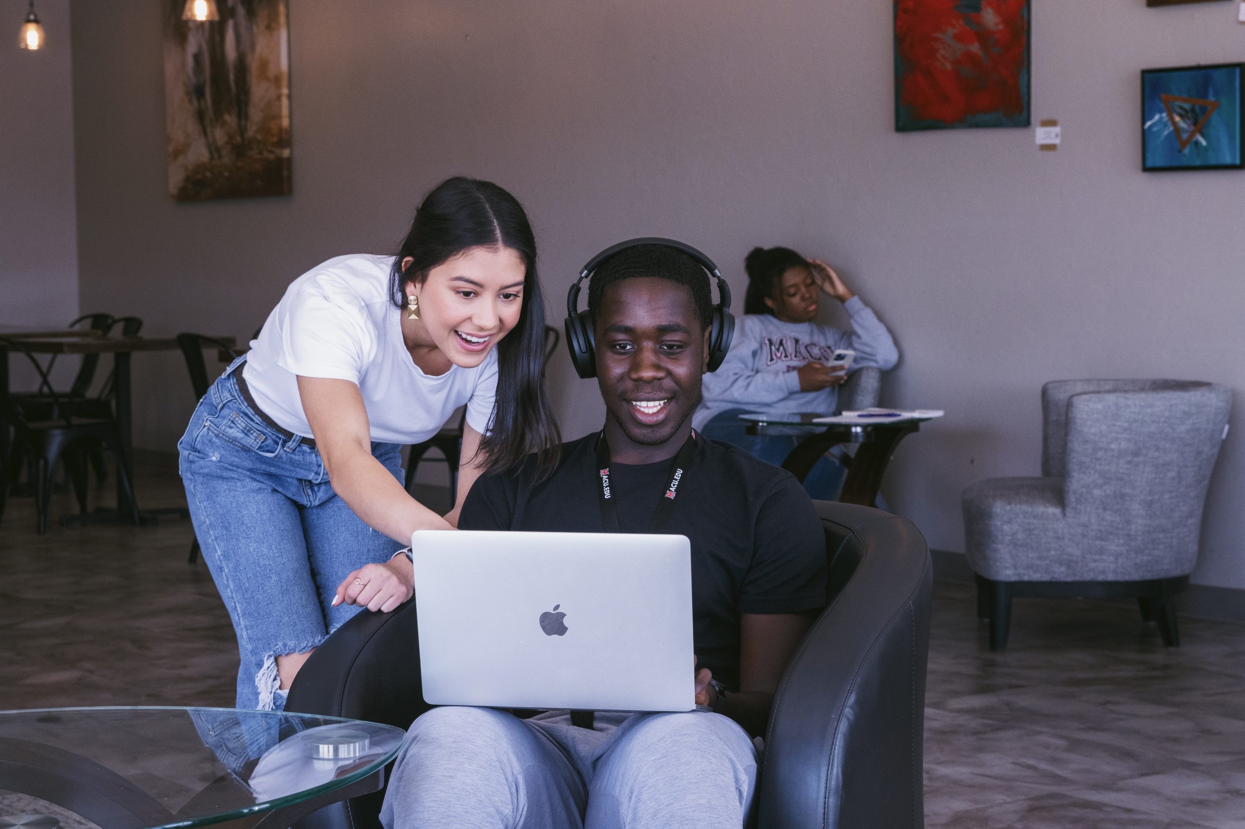 Two Students On The Computer